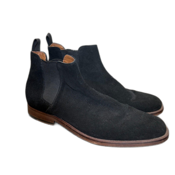Aldo Black Suede Chelsea Boots - Picture 1 of 6